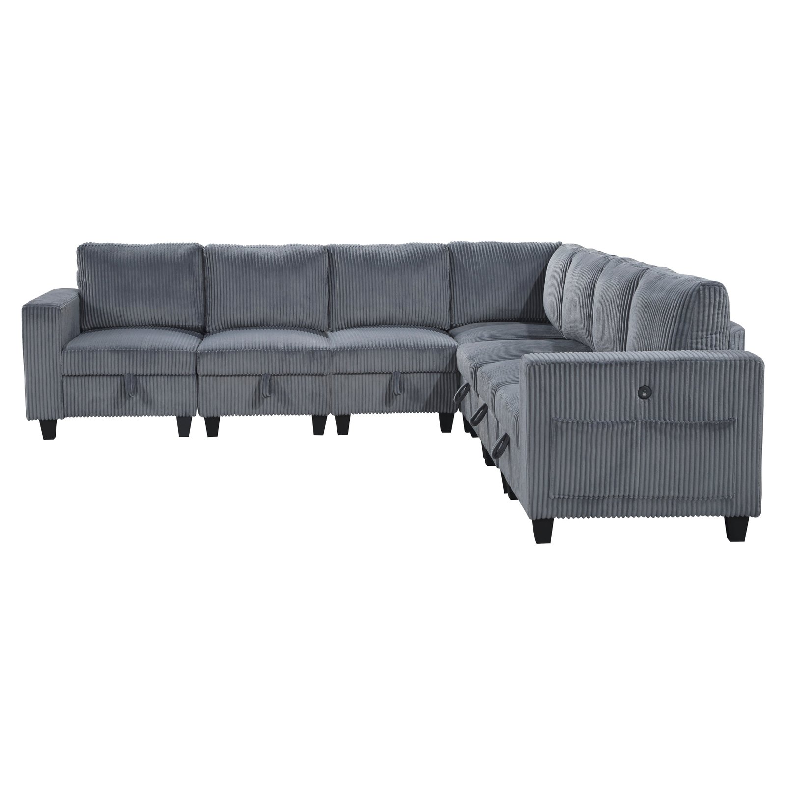 Walterboro 7-piece Sectional With Storage, Storage Pouches And Charging Ports - Image 15