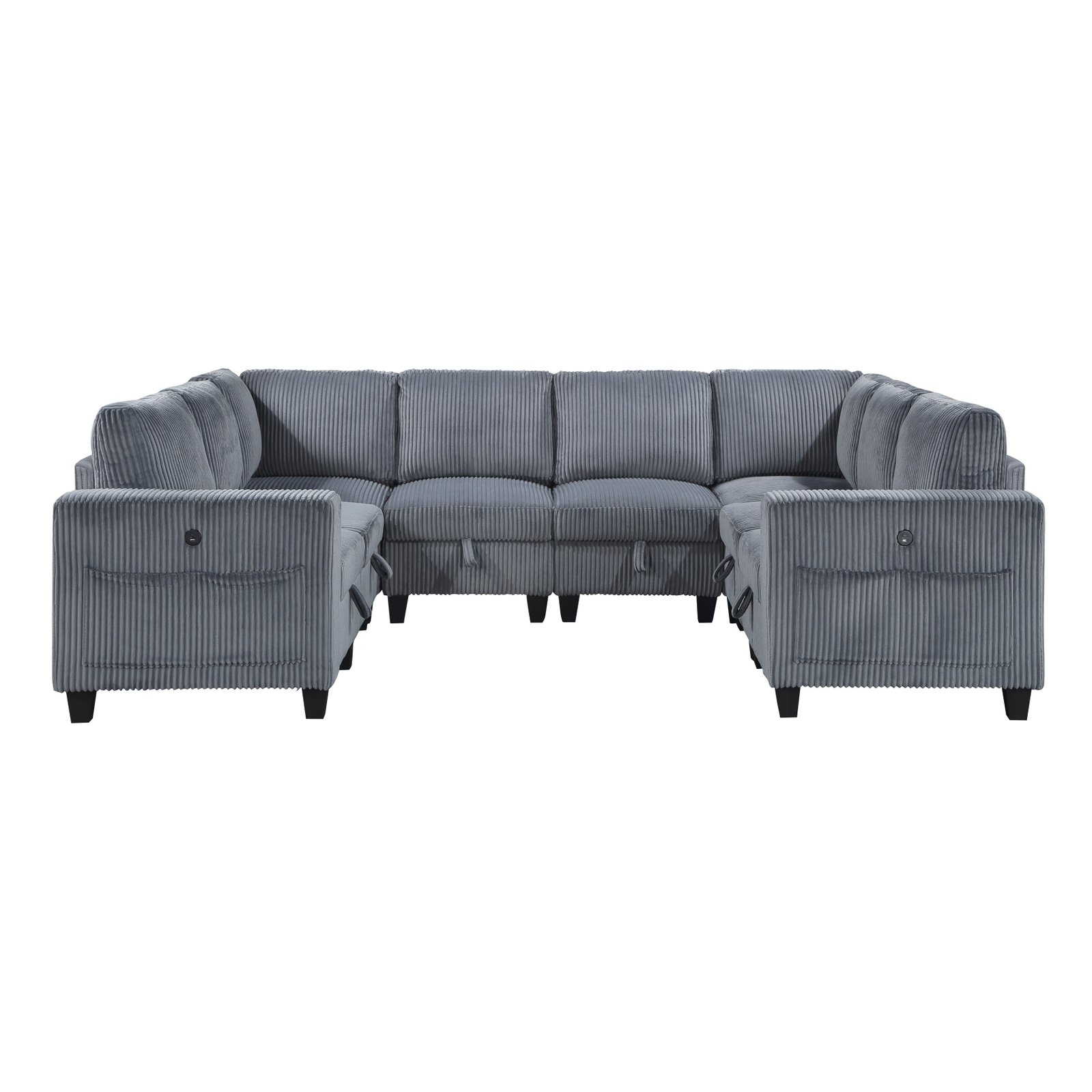 Walterboro 8-piece Sectional With Storage, Storage Pouches And Charging Ports - Image 12