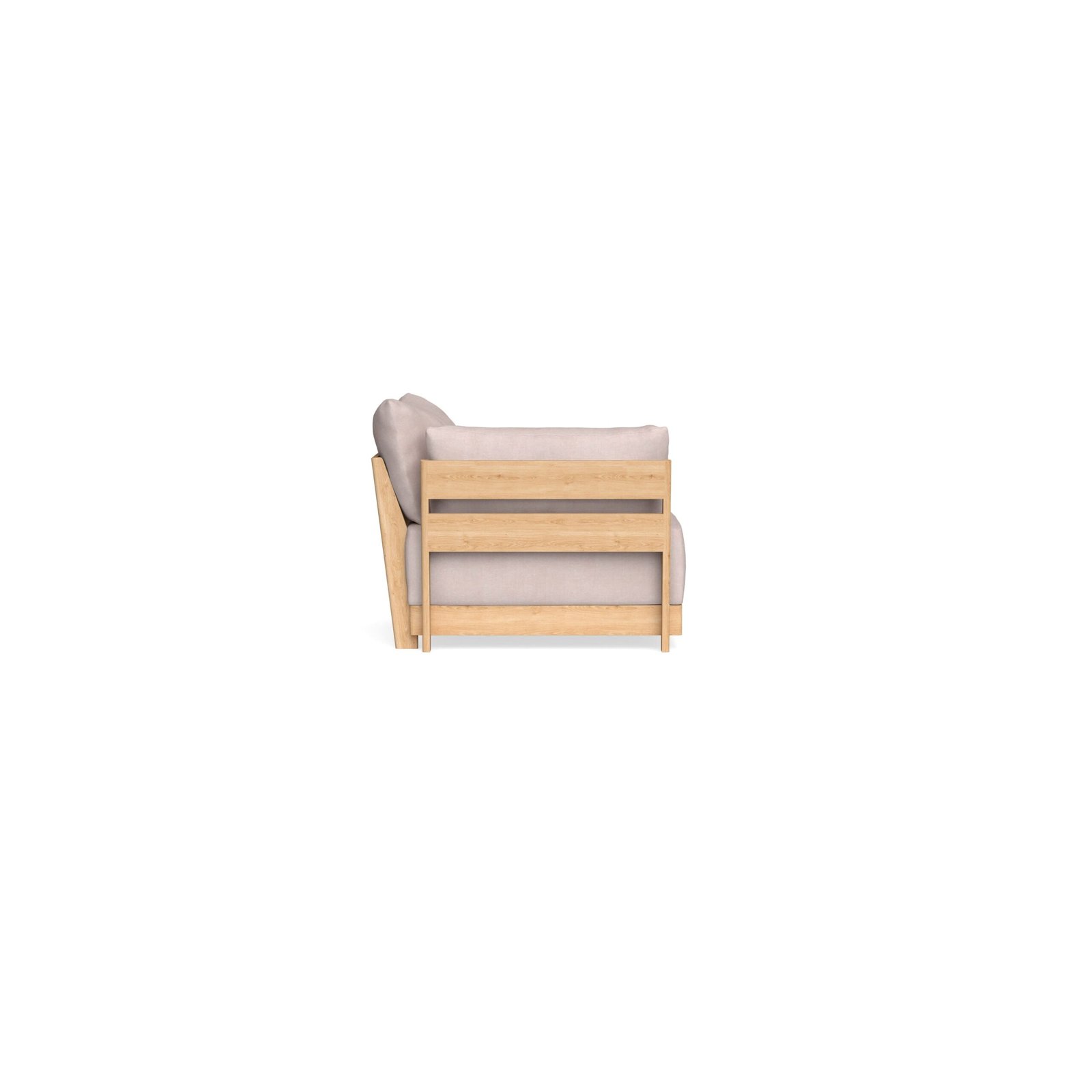 Modular Bondi Latte End Chair in Blush | Classic Blend - Image 7