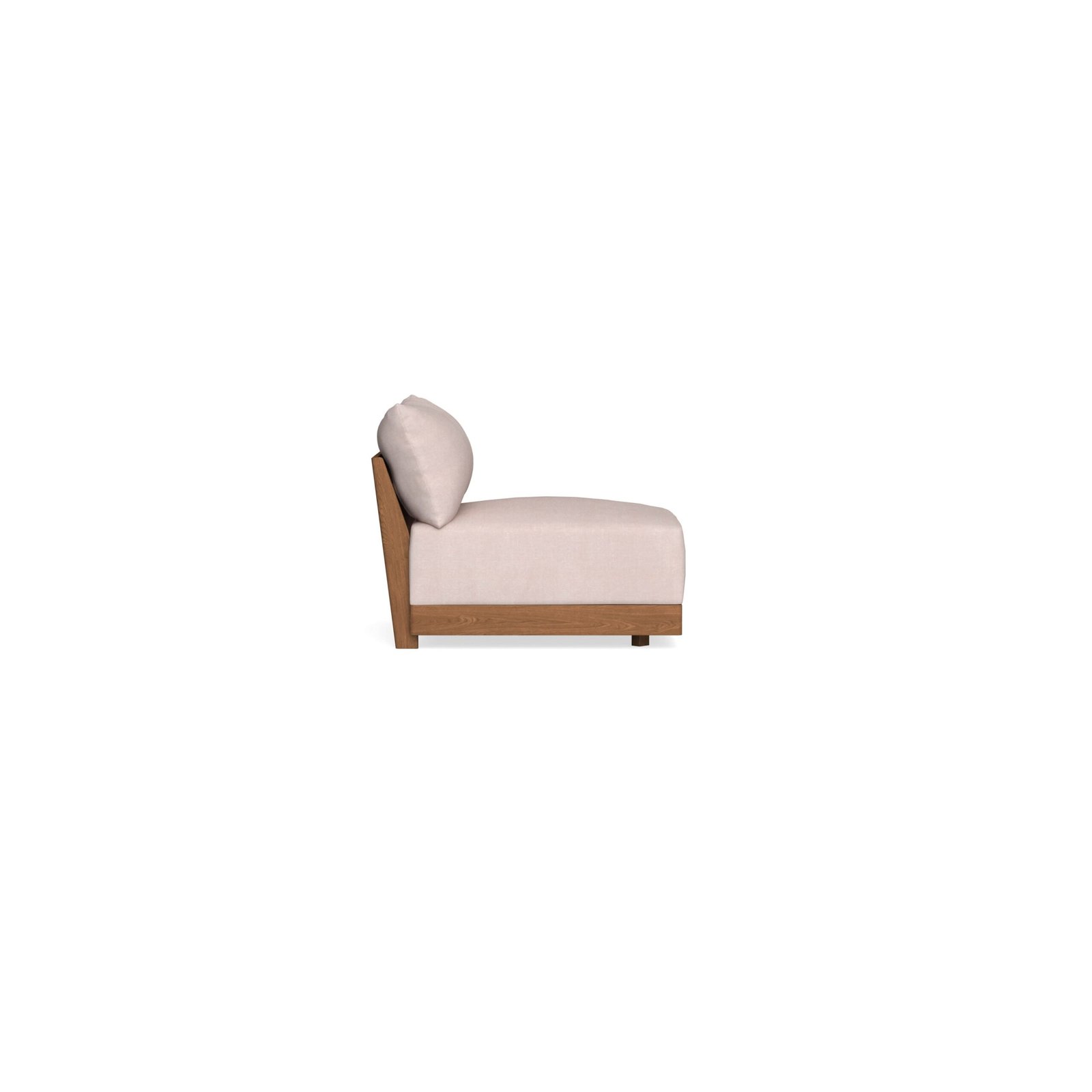 Modular Bondi Espresso Armless Chair in Blush | Classic Blend - Image 7