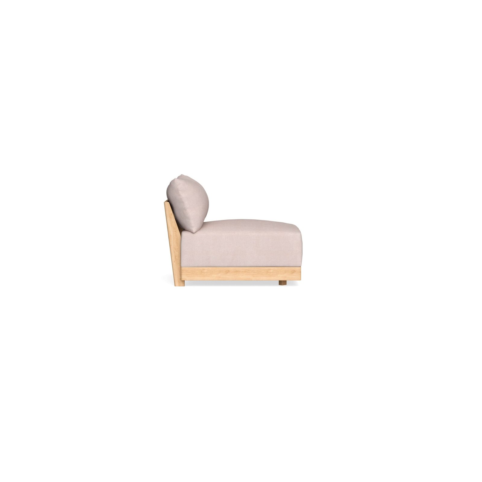 Modular Bondi Latte Armless Chair in Blush | Classic Blend - Image 7