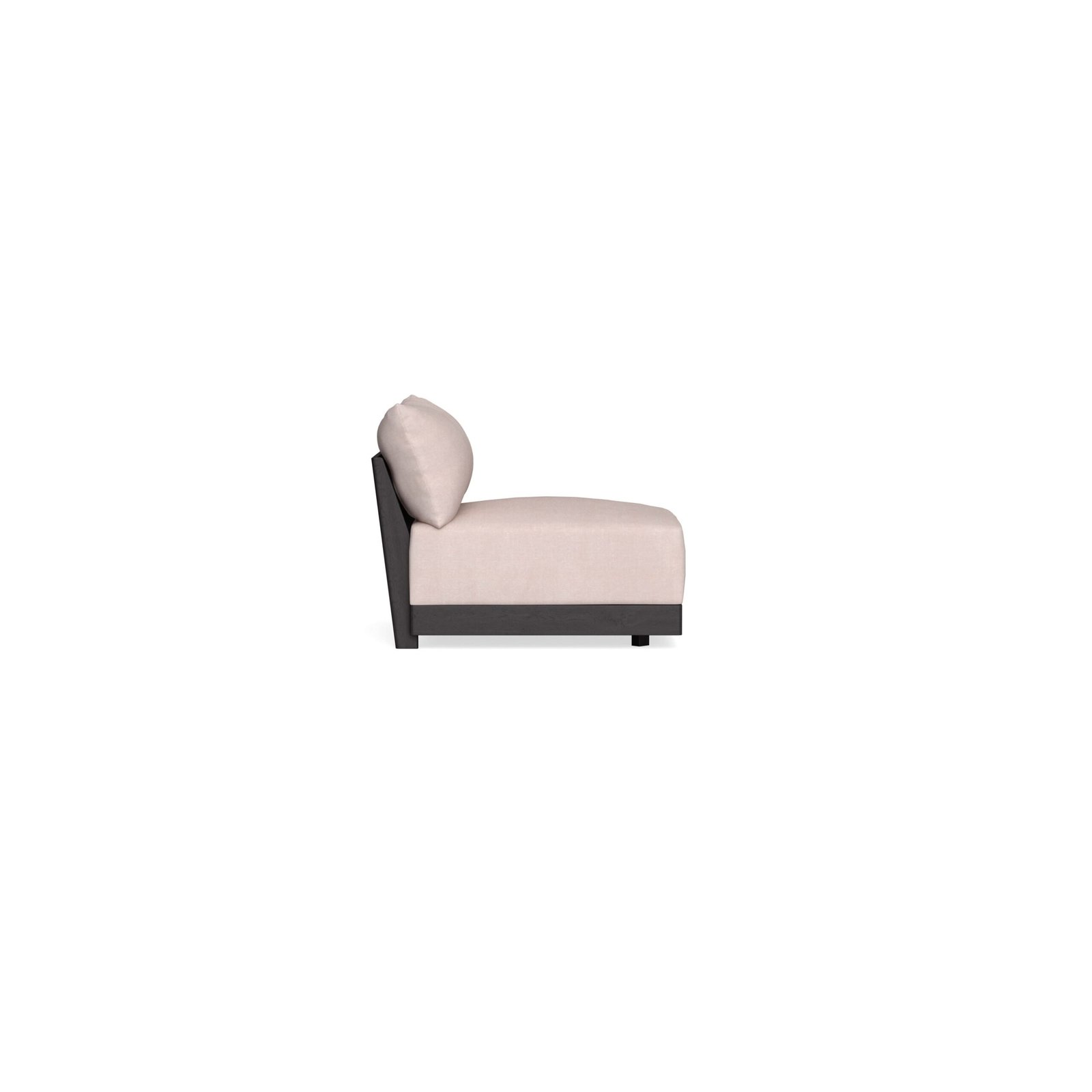 Modular Bondi Black Armless Chair in Blush | Classic Blend - Image 7