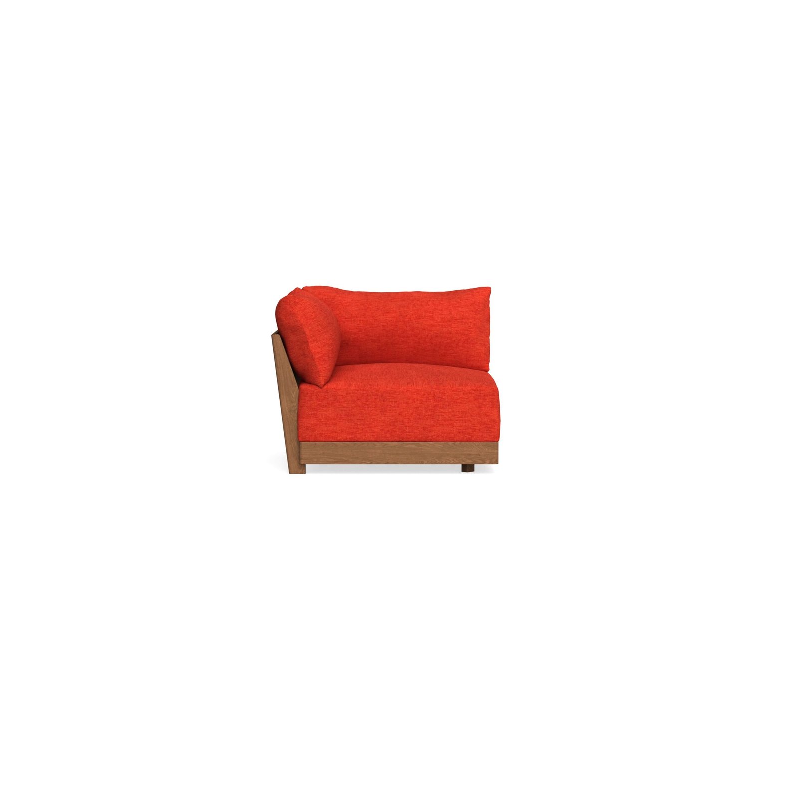 Modular Bondi Espresso Corner Chair in Poppy Orange | Classic Blend - Image 7