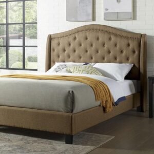 Carly Cal.King, E.King, Full, & Queen Bed Grey & Brown