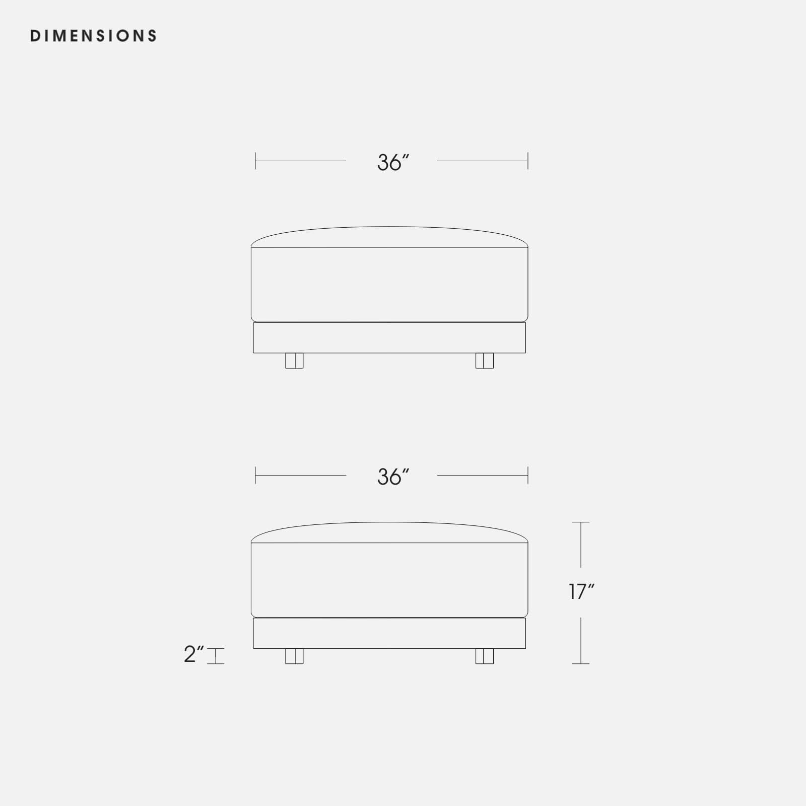 Modular Bondi Espresso Ottoman in Blush | Memory Foam Blend - Image 6