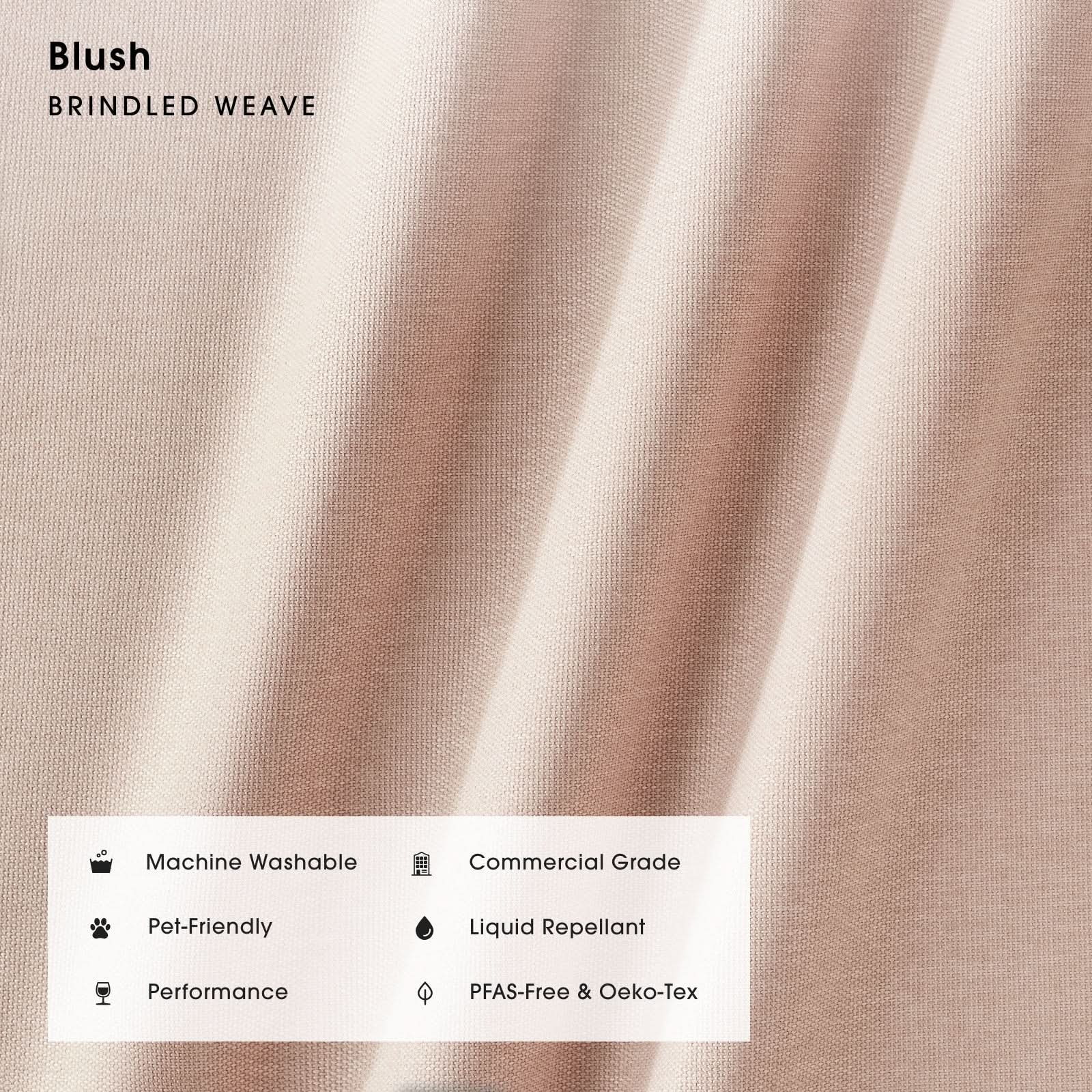 Modular Bondi Black End Chair in Blush | Classic Blend - Image 4